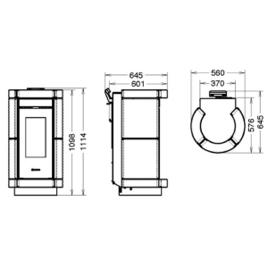 STUFA A PELLET DORICA MAIOLICA AIR EVO6