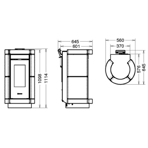 STUFA A PELLET DORICA MAIOLICA AIR EVO6 - 11,3 KW