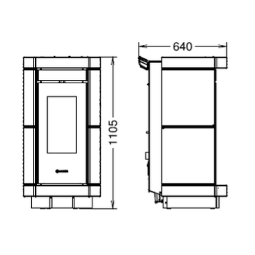 STUFA A PELLET DORICA MAIOLICA NATURAL AIR EVO6