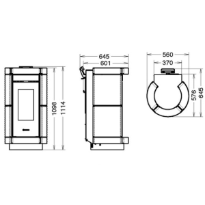 STUFA A PELLET DORICA MAIOLICA PLUS EVO6