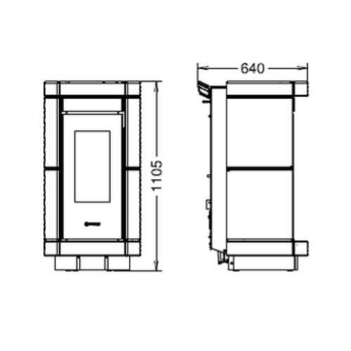 STUFA A PELLET DORICA MAIOLICA NATURAL PLUS EVO6