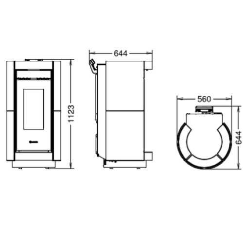 STUFA A PELLET DORICA STONE AIR EVO6