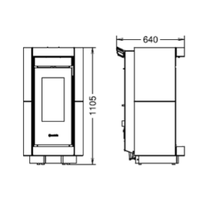 STUFA A PELLET DORICA STONE NATURAL AIR EVO6