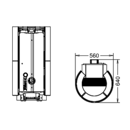 STUFA A PELLET DORICA STONE NATURAL AIR EVO6