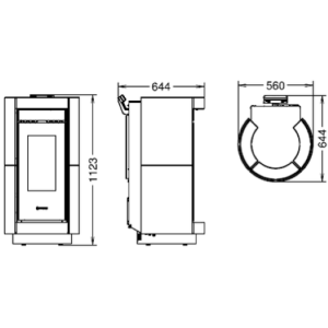 STUFA A PELLET DORICA STONE PLUS EVO6