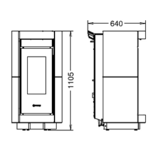 STUFA A PELLET DORICA STONE NATURAL PLUS EVO6