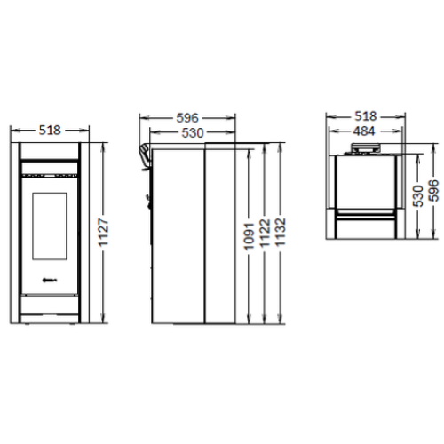 STUFA ESSENZA METALCOLOR AIR EVO6