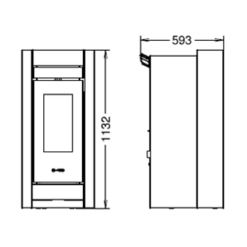 STUFA A PELLET ESSENZA METALCOLOR NATURAL AIR EVO6