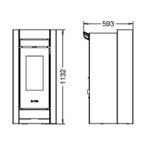 STUFA A PELLET ESSENZA METALCOLOR NATURAL AIR EVO6