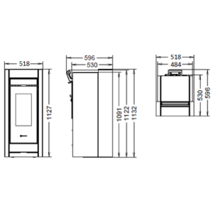 STUFA ESSENZA METALCOLOR PLUS EVO6 - 11,3 KW