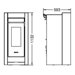 STUFA ESSENZA METALCOLOR NATURAL PLUS EVO6 - 11,3 KW