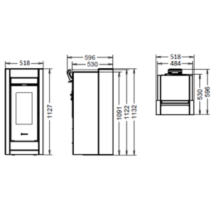 STUFA A PELLET ESSENZA STONE AIR EVO6 - 11,3 KW