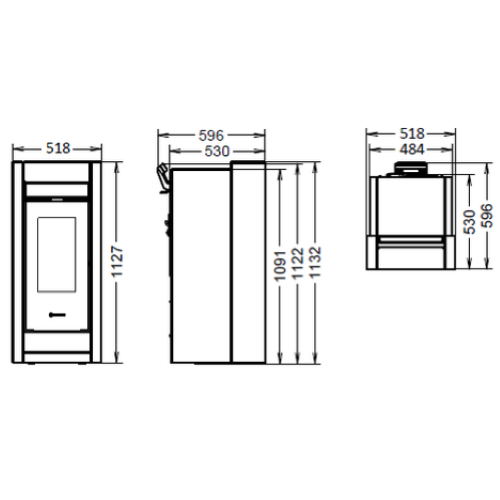 STUFA A PELLET ESSENZA STONE AIR EVO6 - 11,3 KW