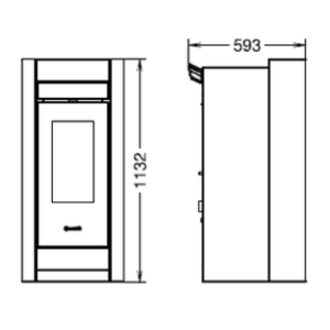STUFA A PELLET ESSENZA STONE NATURAL AIR EVO6 - 11,3 KW