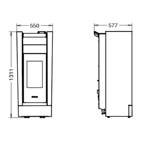 STUFA A PELLET CREO SUPREME NATURAL AIR EVO6