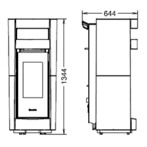 STUFA A PELLET CHIC SUPREME NATURAL PLUS EVO6