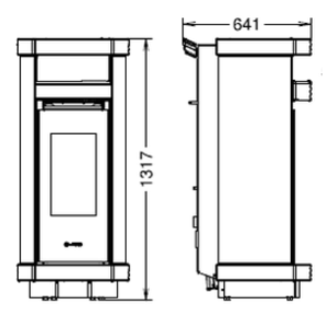 STUFA A PELLET DORICA SUPREME METALCOLOR NATURAL PLUS EVO6