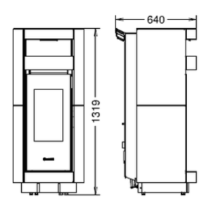 STUFA A PELLET DORICA SUPREME STONE NATURAL AIR EVO6 - 11,3 KW