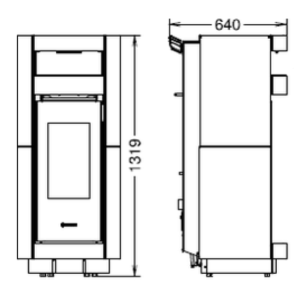 STUFA A PELLET DORICA SUPREME STONE NATURAL PLUS EVO6
