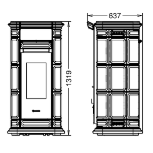 STUFA A PELLET SAINT MORITZ SUPREME NATURAL AIR EVO6
