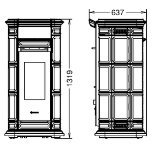 STUFA A PELLET SAINT MORITZ SUPREME NATURAL PLUS EVO6