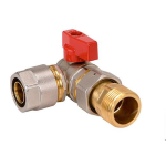 VALVOLA SQUADRA REVERSO CON RAC. MULTISTRATO D. 20X3/4" LEV.ROSSA