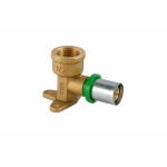 RACCORDO A GOMITO FLANGIATO F. D 16 X 1/2" A PRESSARE