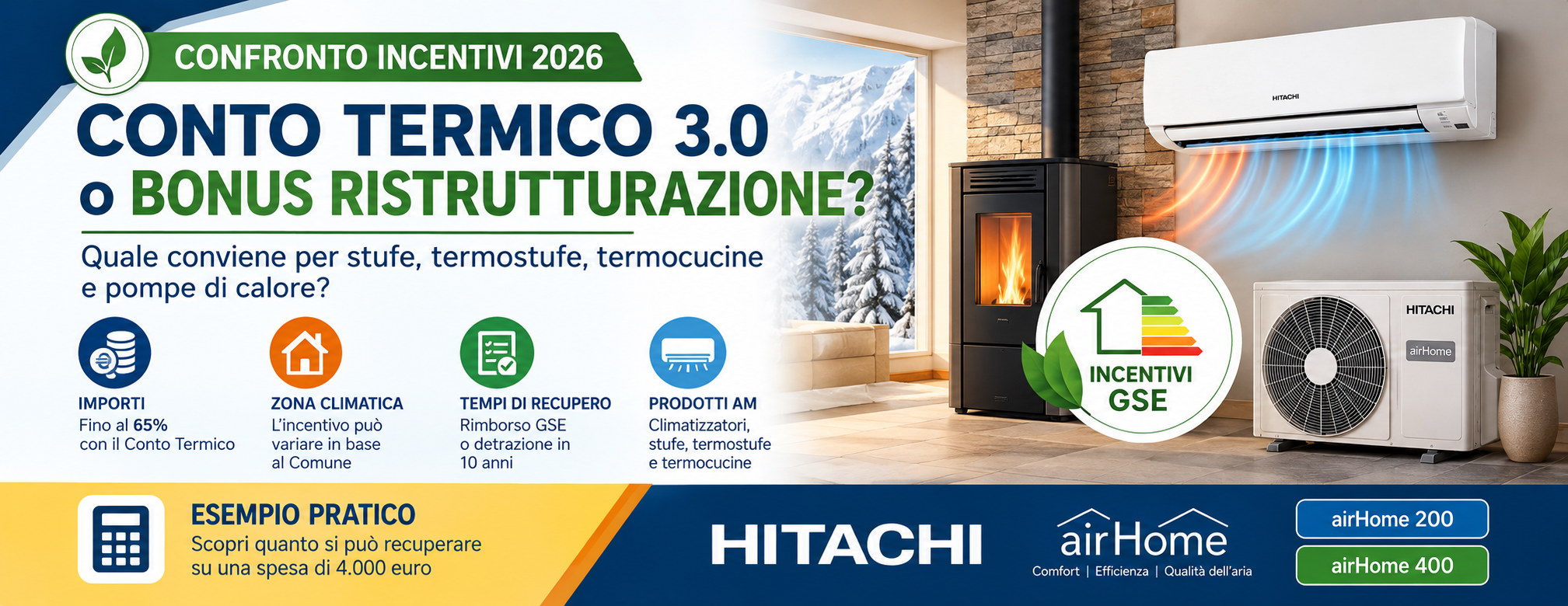Conto Termico 3.0 e Bonus Ristrutturazione 2026: quale conviene