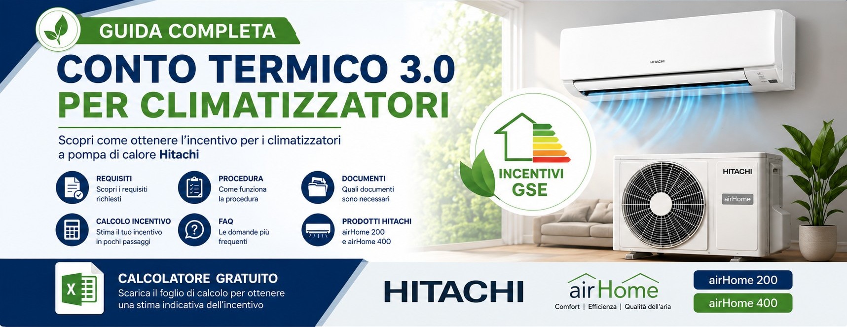Conto Termico 3.0 per climatizzatori Hitachi airHome