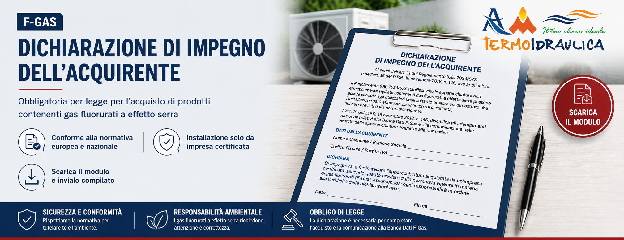 Obblighi F-Gas per vendita e acquisto climatizzatori